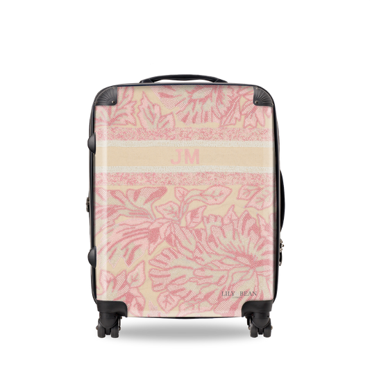 The Juliana Tropical Pink Beaded Luggage