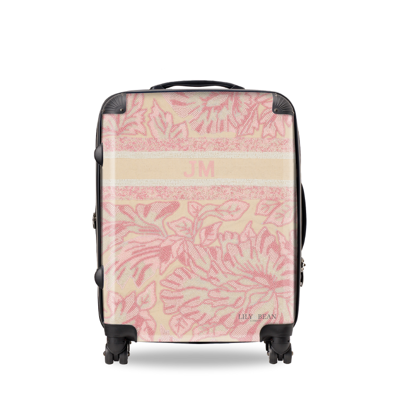 The Juliana Tropical Pink Beaded Luggage