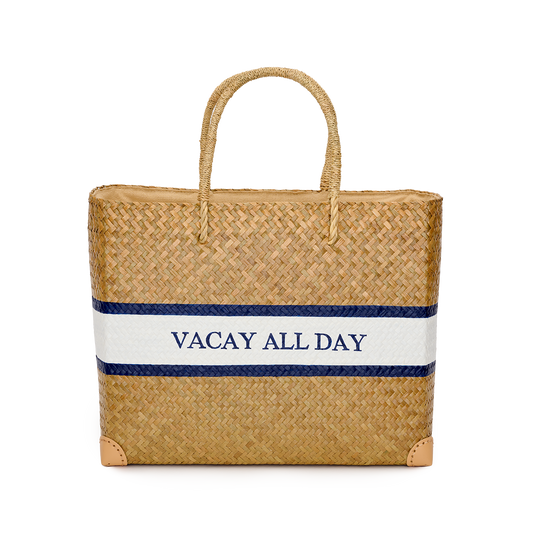 L&B Jumbo Straw Shopper - VACAY ALL DAY