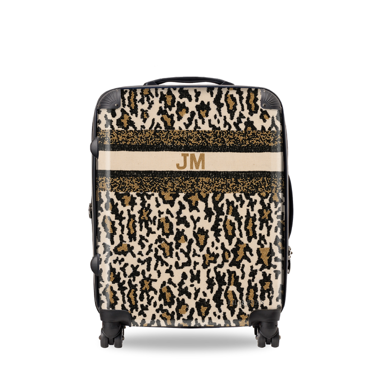 The Juliana Leopard Beaded Luggage