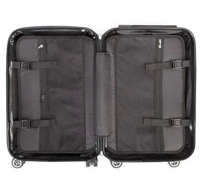 Black Quilted Hardshell Luggage