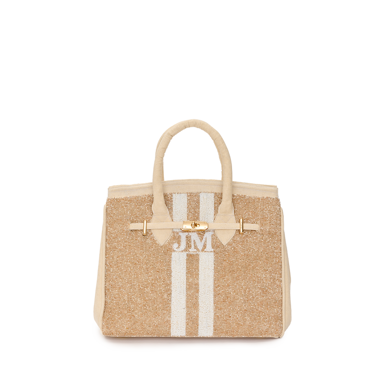 The Carlton Golds Beaded Shopper