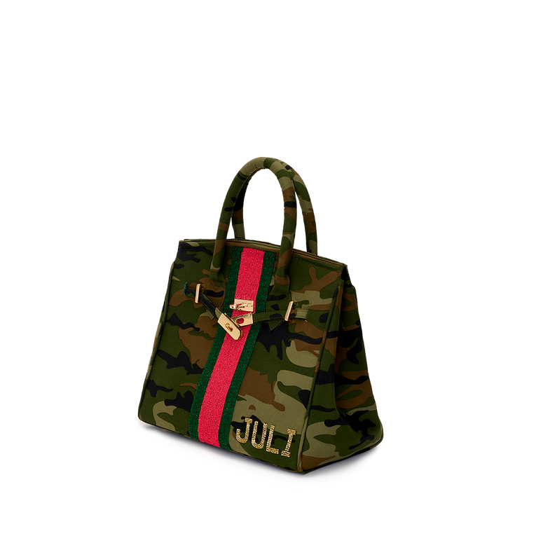 The Carlton Camo Beaded Shopper