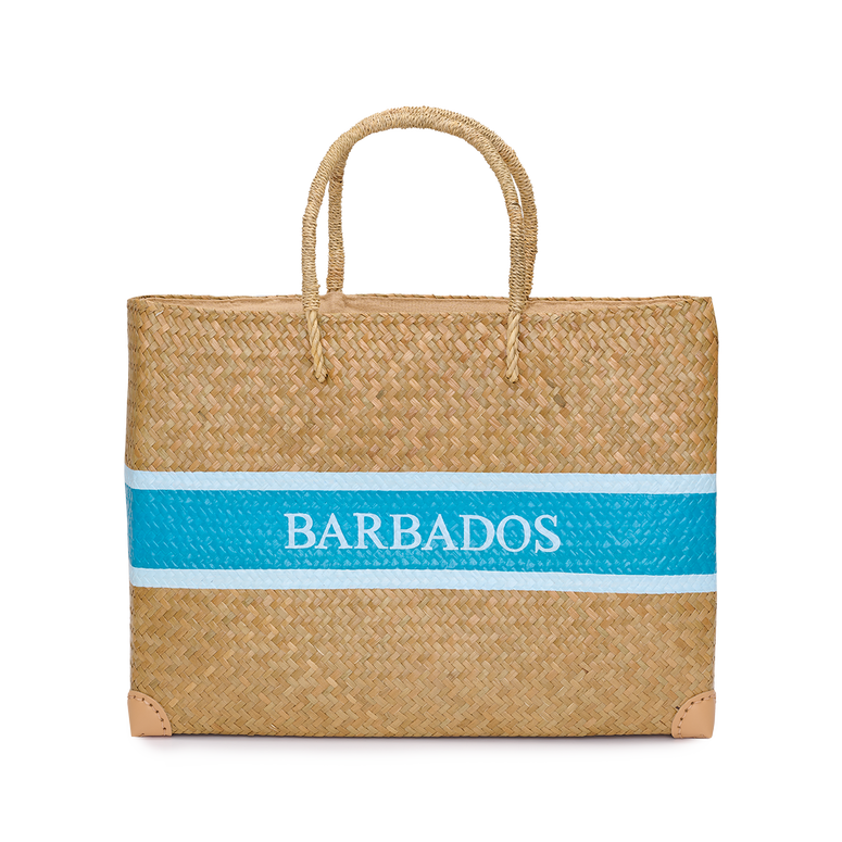 L&B Jumbo Straw Shopper - BARBADOS