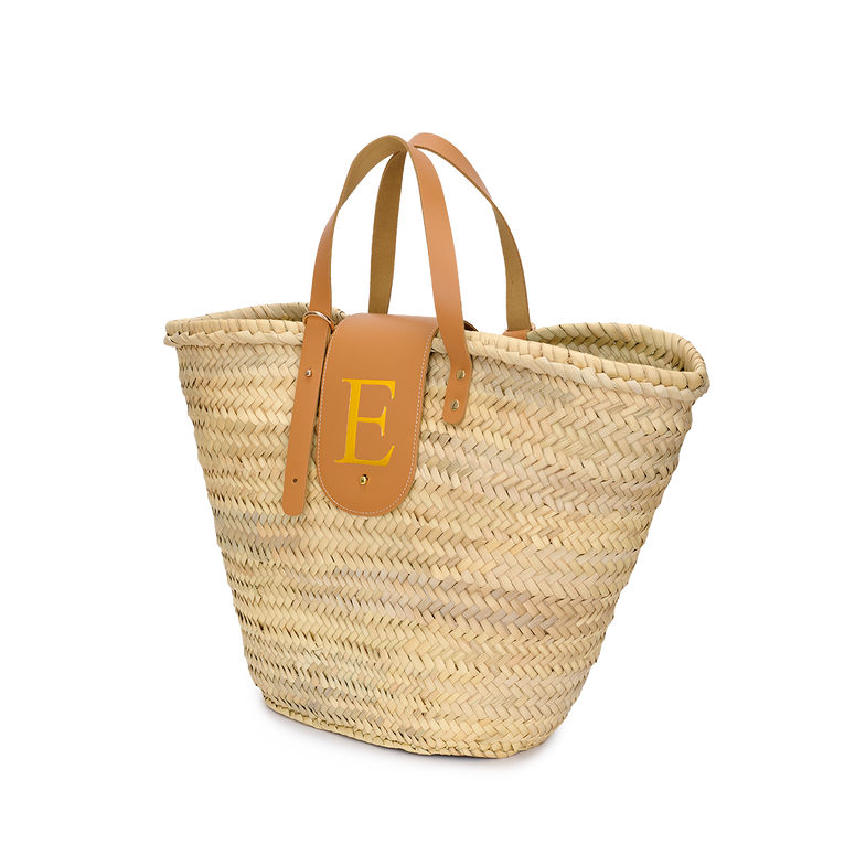 The Jumbo Straw Lettered Basket