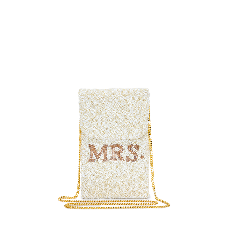 'Mrs' Sequined Phone Pouch