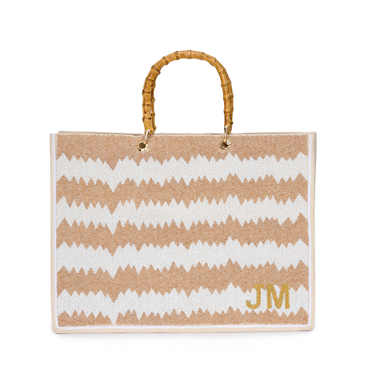 The Juliana Biscuit Ziggy Beaded Tote