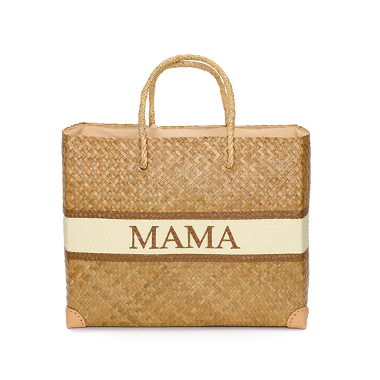 L&B Jumbo Straw Shopper - MAMA