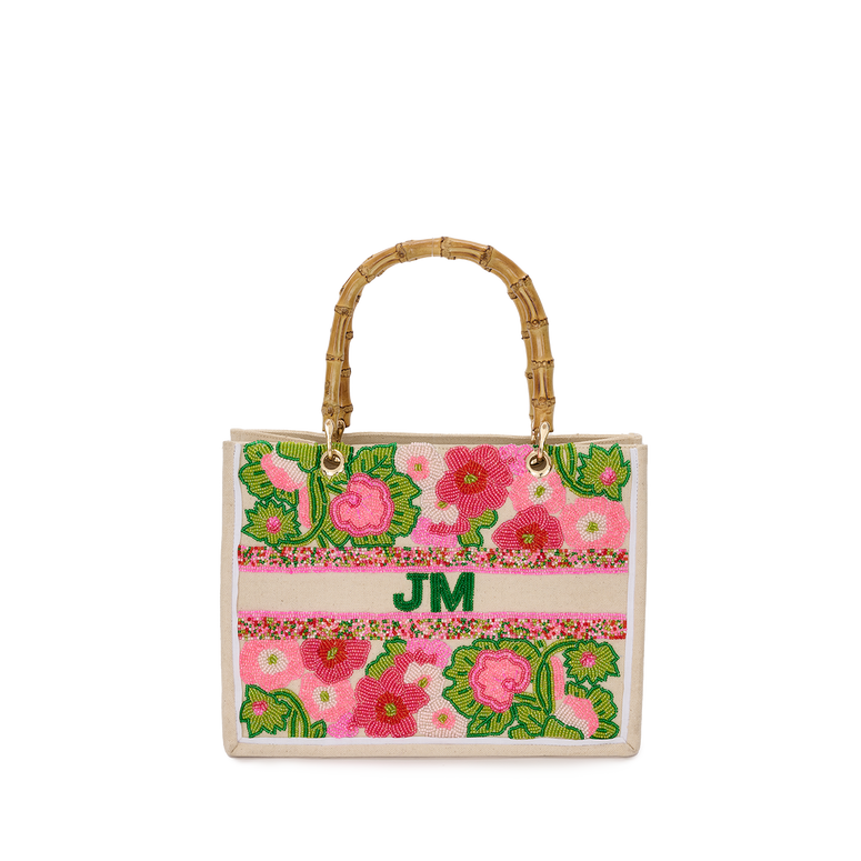 The Juliana Flower Garden Mini Teenie Beaded Tote