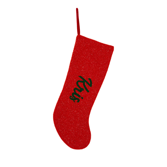 Festive Script Christmas Stocking