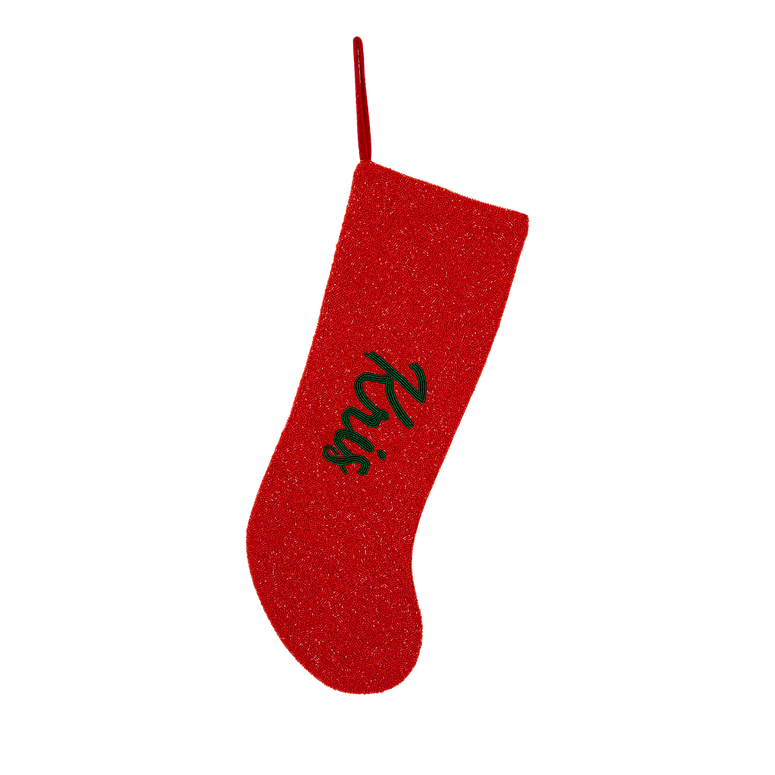 Festive Script Christmas Stocking