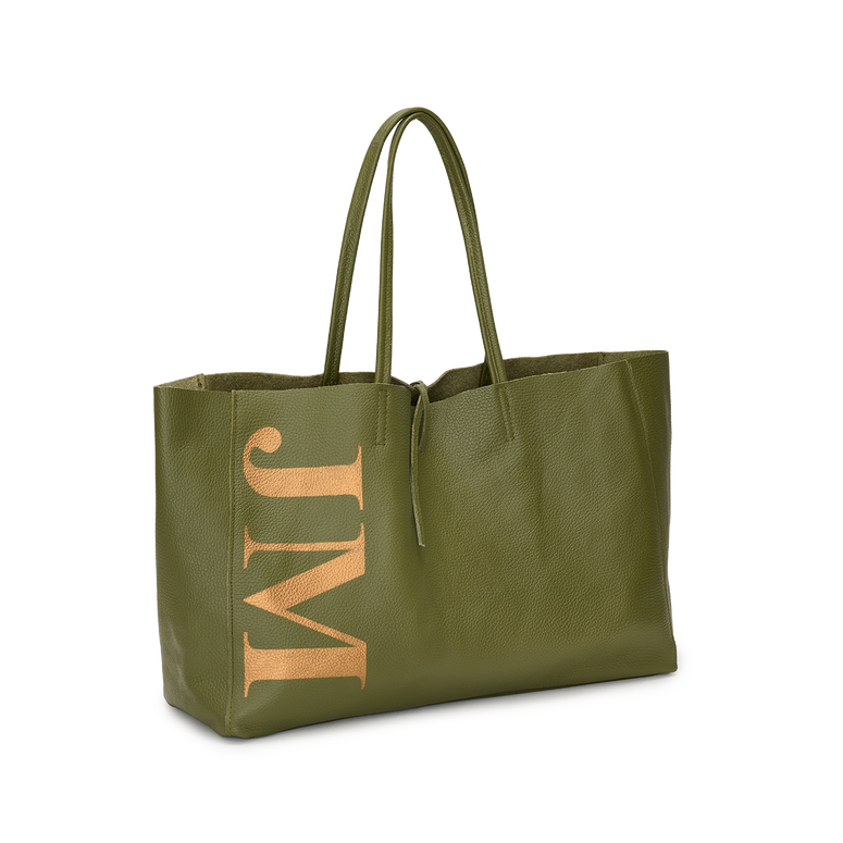 Egerton Shopper in Green and Gold