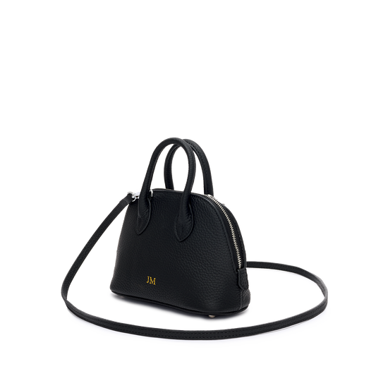 Mini Margot Leather Grained Bag Black