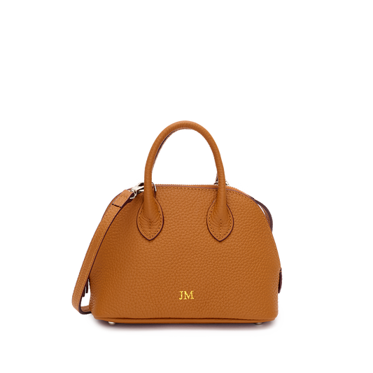 Mini Margot Leather Grained Bag Tan