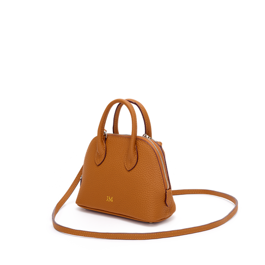 Mini Margot Leather Grained Bag Tan