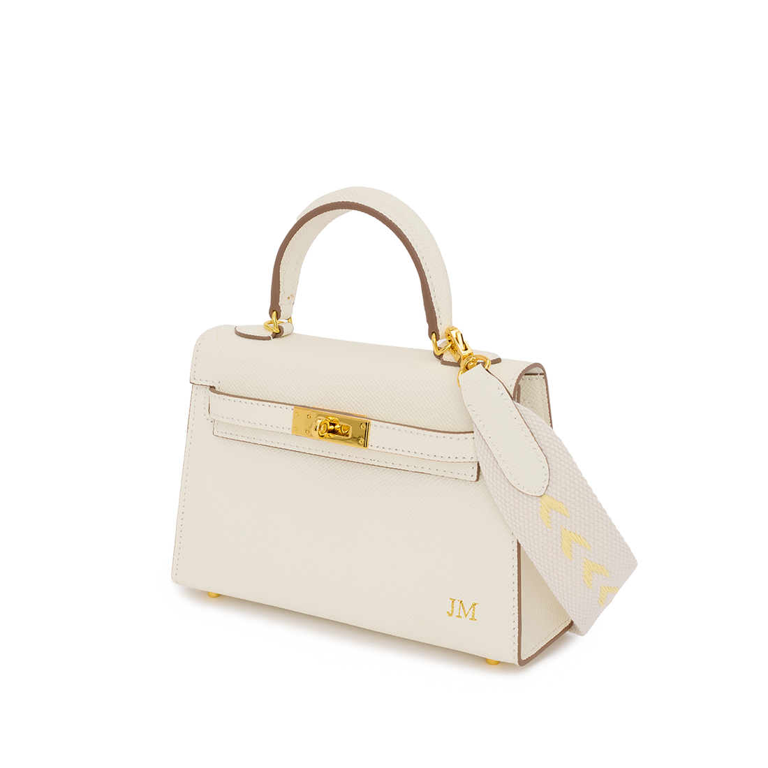 Lily & Bean Hettie Mini Bag -Snow White with Initials