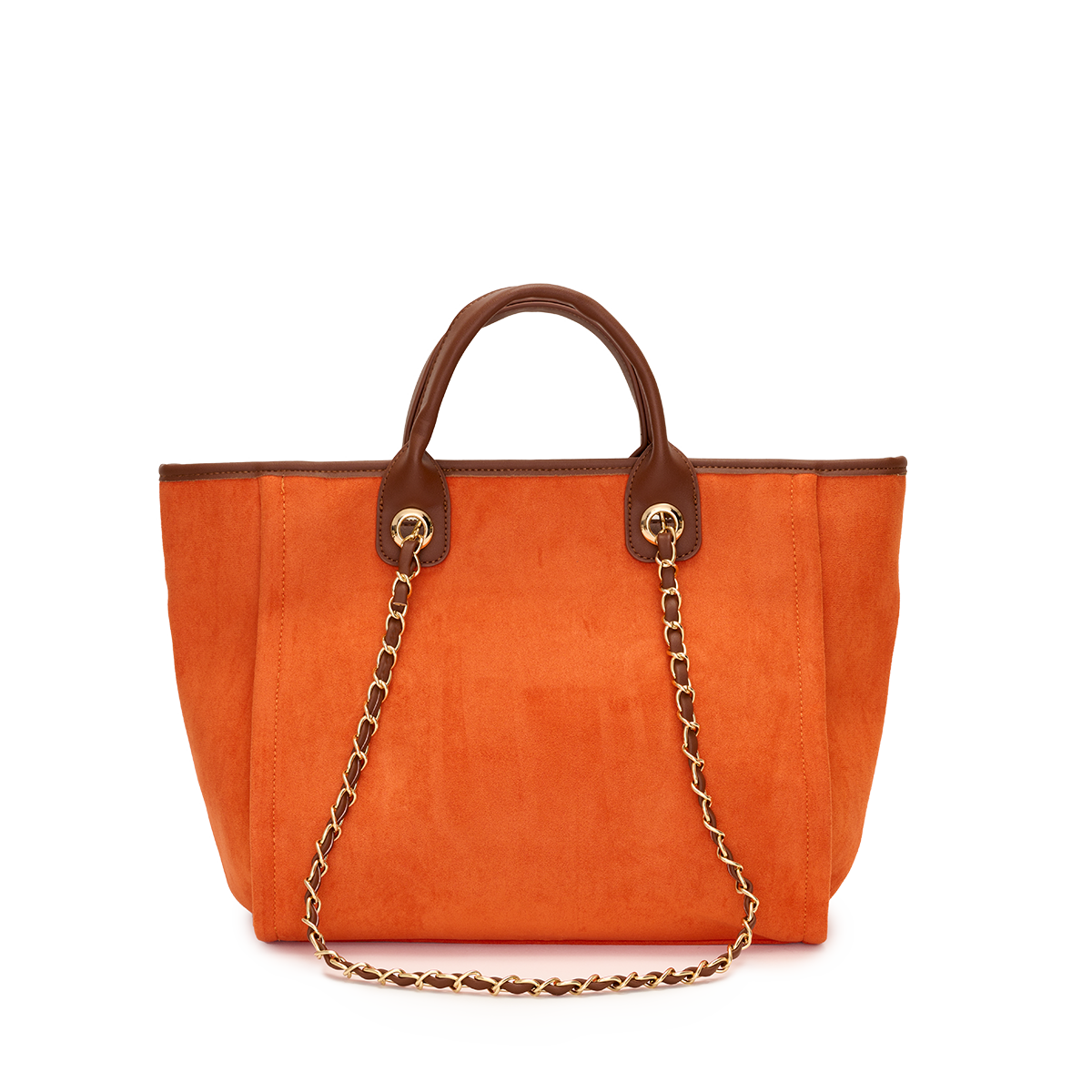 Orange Velvet Bag Medium