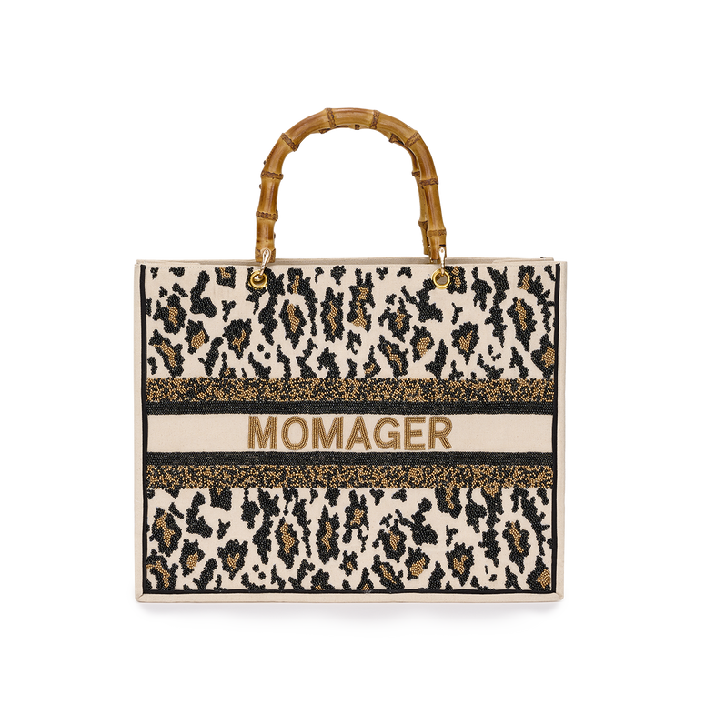 The Juliana Leopard Beaded Tote