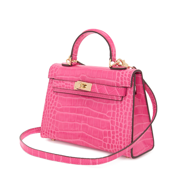 Lily & Bean Hettie The Croc Style Mini Bag - Rose Pink