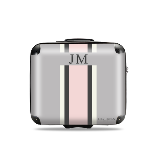 French Grey with Pink Business Luggage