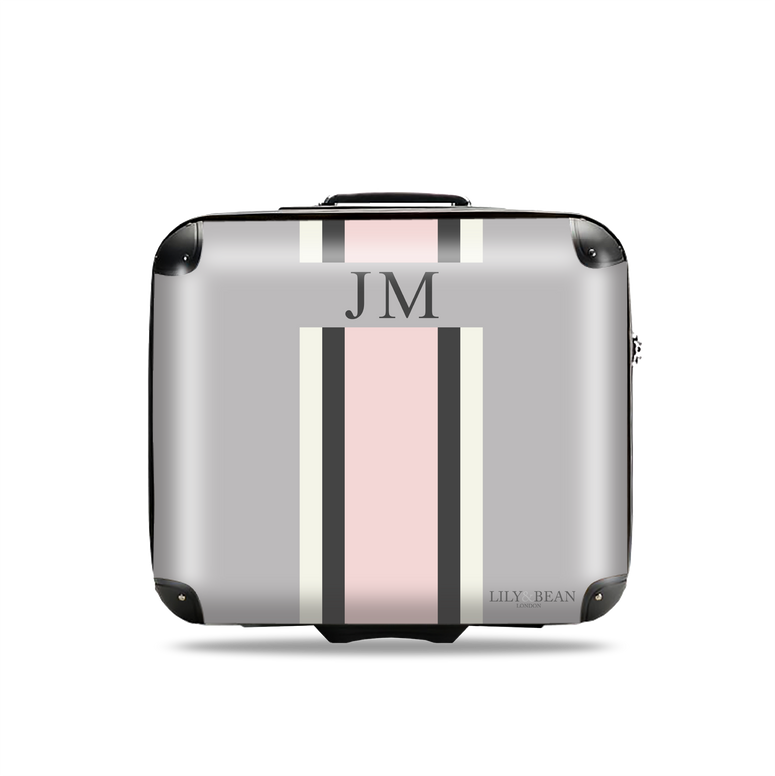 French Grey with Pink Business Luggage