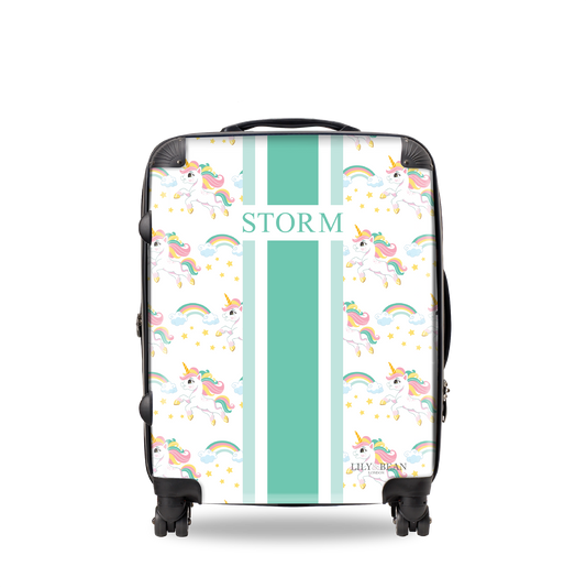 The Aqua Unicorn Luggage