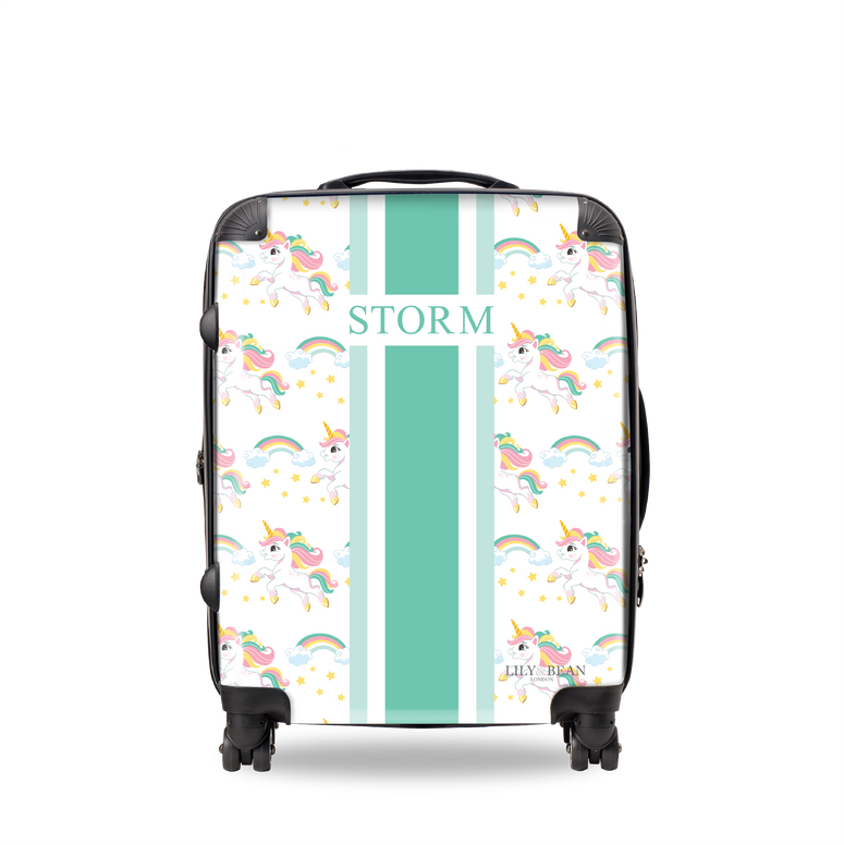 The Aqua Unicorn Luggage