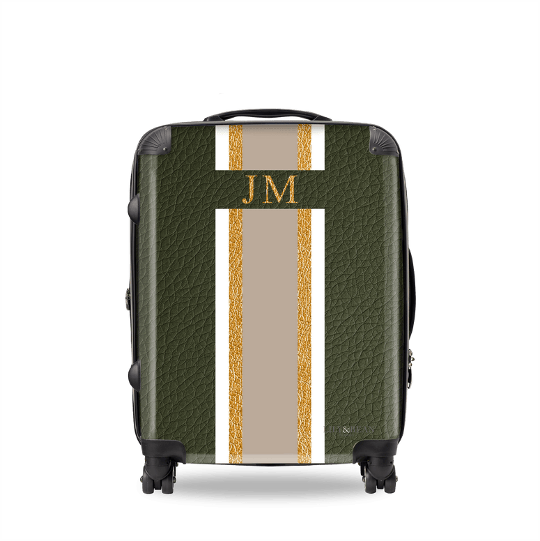 Army Green & Metallic Egerton Hardshell Luggage_