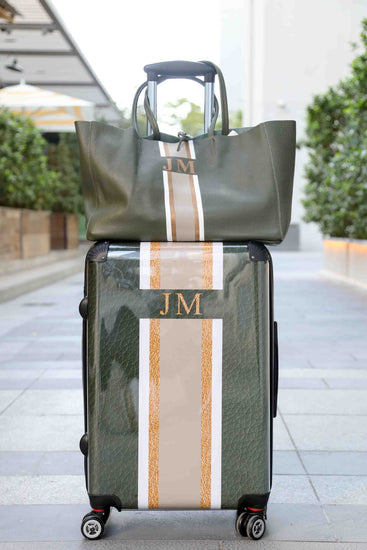 Army Green & Metallic Egerton Hardshell Luggage_