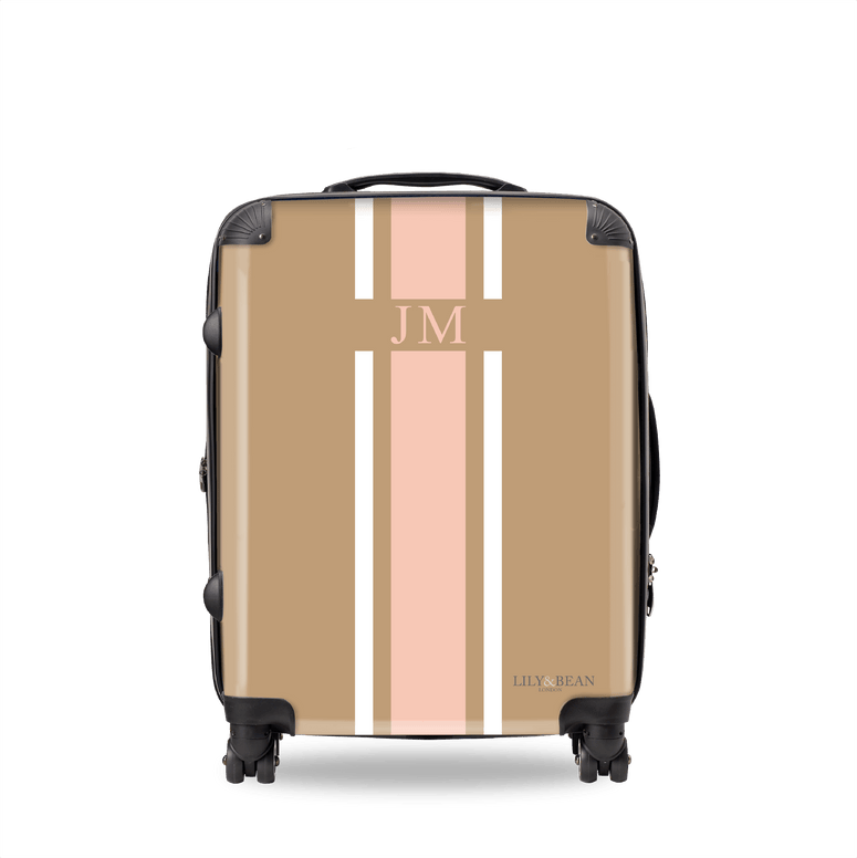 Biscuit & Pink Hardshell Luggage_bags