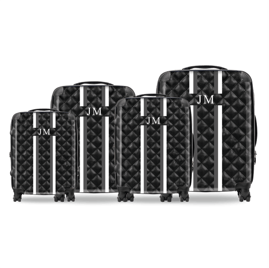 Black Quilted Hardshell Luggage_bags