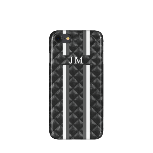 Black Quilted Phone Case_