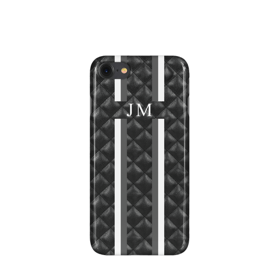 Black Quilted Phone Case_