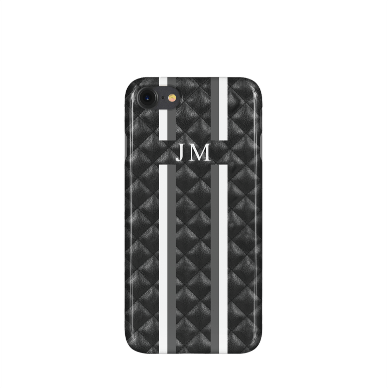 Black Quilted Phone Case_