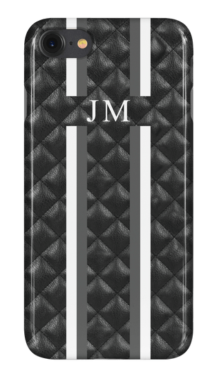 Black Quilted Phone Case_