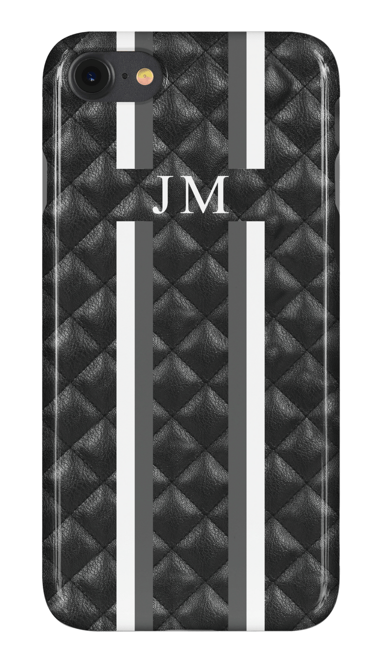 Black Quilted Phone Case_