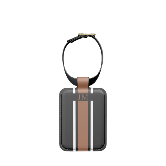 Black & Tan Luggage Tag_bags