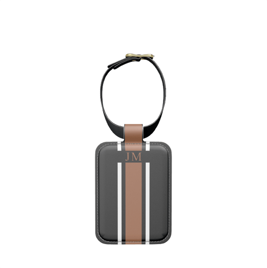 Black & Tan Luggage Tag_bags