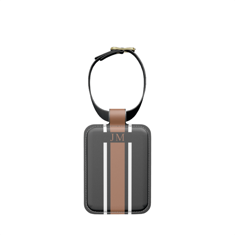 Black & Tan Luggage Tag_bags