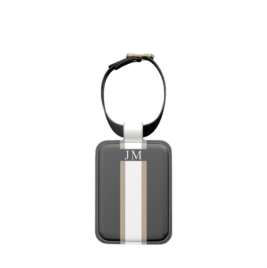 Black & Taupe Luggage Tag_bags