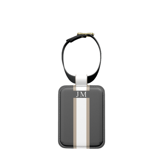 Black & Taupe Luggage Tag_bags