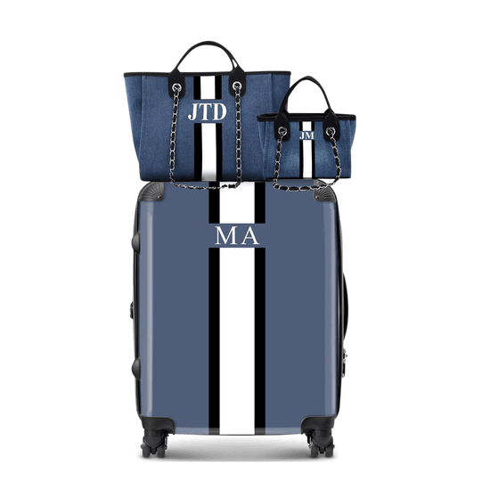 Denim Trio Luggage Set_bags