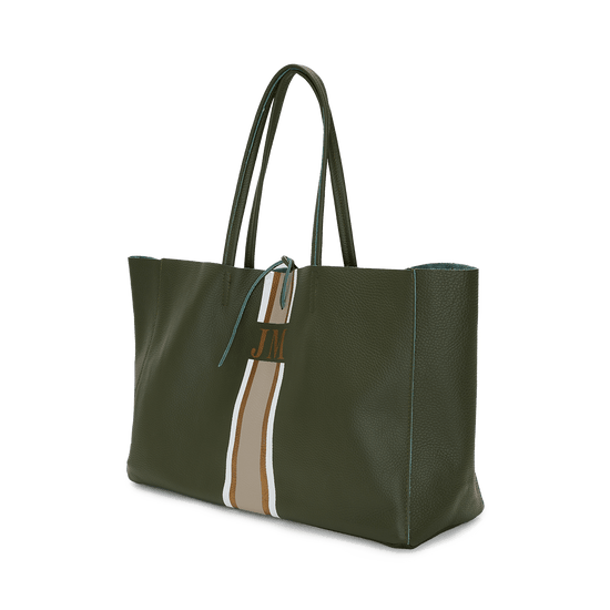 Egerton Shopper - Army Green & Metallic_