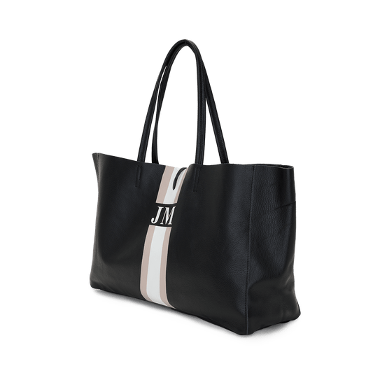 Egerton Shopper - Black & Taupe_