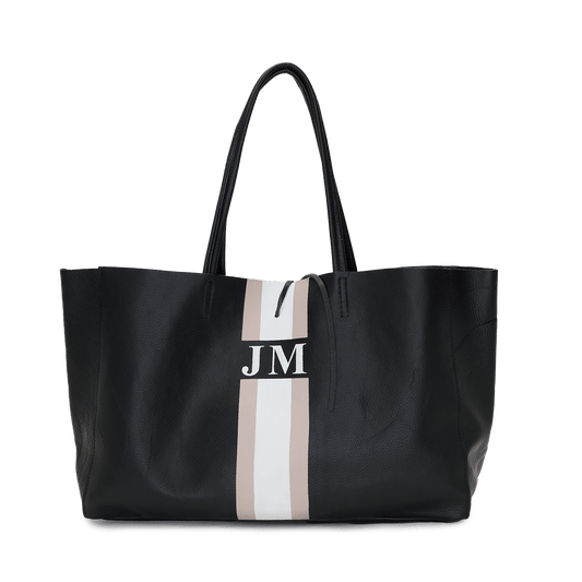 Egerton Shopper - Black & Taupe_