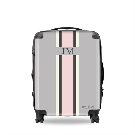 French Grey & Pink Luggage_bags