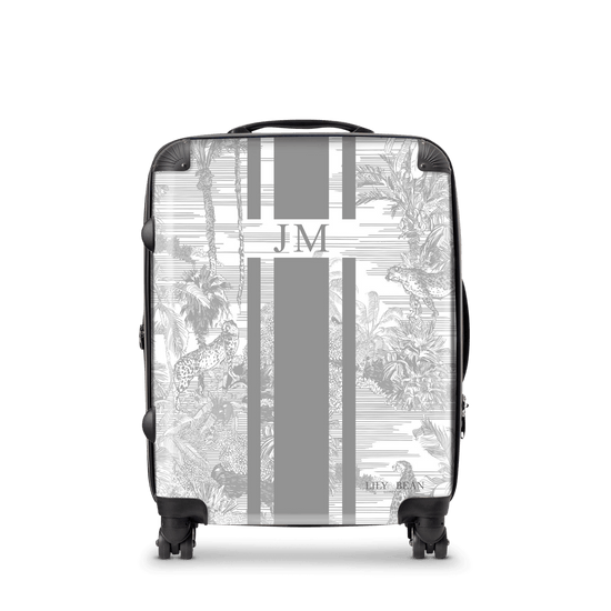 French Grey Tropical Luggage_bags