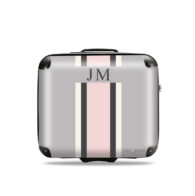 French Grey with Pink Business Luggage_bags