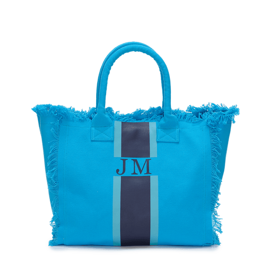 Fringe Tote - Aqua Blue_