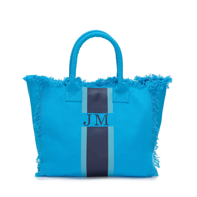 Fringe Tote - Aqua Blue_